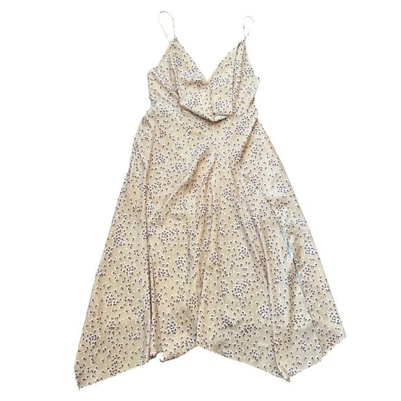 ACLER Women’s Vales Pink Floral Ditsy Blossum Handkerchief Hem Midi Dress Sz 10 - Picture 2 of 13